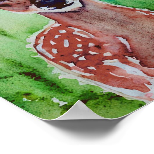 Poster aquarelle bébé fae (Coin)