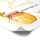 Poster Aquarelle Bee Merci botanique pour le signe à veni (Coin)