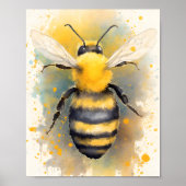 Poster Aquarelle Bee Nursery Imprimer (Devant)