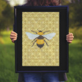 Poster Aquarelle Bee sur Damask