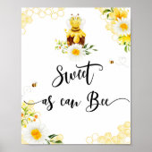 Poster Aquarelle Bee Sweet comme peut être Dessert table (Devant)