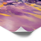 Poster Aquarelle Belle princesse et licorne (Coin)