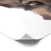 Poster Aquarelle bergère allemande Illustration Nom du ch (Coin)