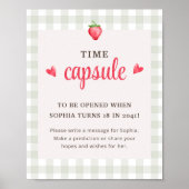 Poster Aquarelle Berry premier anniversaire heure Capsule (Devant)