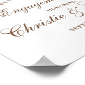 Poster Aquarelle Bienvenue Elegant Boho Engagement Party (Coin)