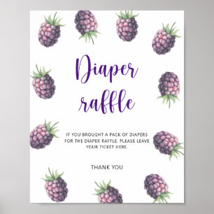 Poster Aquarelle Blackberry - tombola de couche