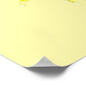 Poster Aquarelle blanche fleur sauvage jaune (Coin)