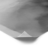 Poster Aquarelle blanche noire Beau paysage (Coin)