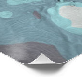 Poster *~* Aquarelle blanche papillon AP52 (Coin)