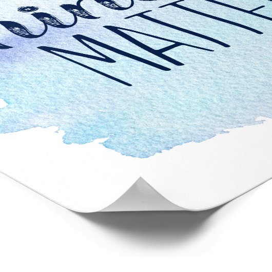 Poster Aquarelle bleu, clé (Coin)