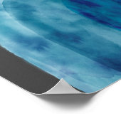 Poster aquarelle bleu et gris ajouter du texte personnali (Coin)
