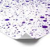 Poster Aquarelle bleu et violet Abstraite Citation d'amou (Coin)