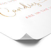 Poster Aquarelle bleu floral deviner combien de bonbons (Coin)