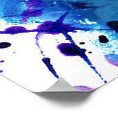 Poster Aquarelle bleu mère et enfant Art Abstrait (Coin)