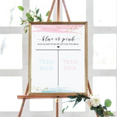 Poster Aquarelle Bleu ou rose Sexe Vote