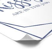 Poster Aquarelle bleu poussiéreux Floral Combien de baise (Coin)