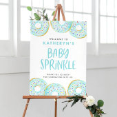 Poster Aquarelle Bleu Sprinkle Donuts Bébé Sprinkle