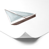 Poster Aquarelle bleu voile (Coin)