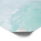 Poster Aquarelle bleue (Coin)