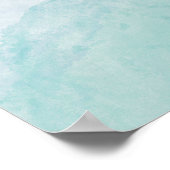 Poster Aquarelle bleue (Coin)