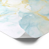 Poster Aquarelle bleue (Coin)