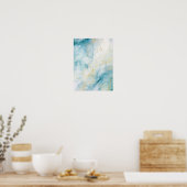 Poster Aquarelle bleue (Cuisine)