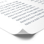 Poster Aquarelle Bleue Côtière Poisson Carte de siège (Coin)