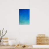 Poster Aquarelle bleue Ombre (Cuisine)