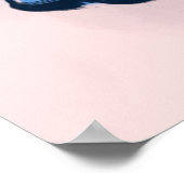 Poster Aquarelle Bleue Originale Fleurs Orientales Peintu (Coin)