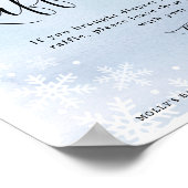 Poster Aquarelle bleue Snowflakes Baby Diaper Raffle (Coin)