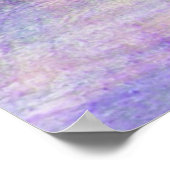 Poster aquarelle bleue transparente, rose arrière - plan  (Coin)