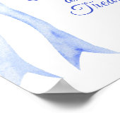 Poster Aquarelle Blue Bow Sweets et Traitements (Coin)