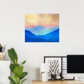 Poster Aquarelle Blue Mountains (Bureau à domicile)