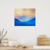 Poster Aquarelle Blue Mountains (Cuisine)