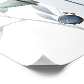 Poster Aquarelle Blueberry devine l'affiche de la date d' (Coin)