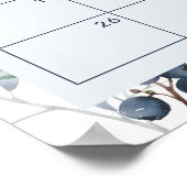 Poster Aquarelle Blueberry devine l'affiche de la date d' (Coin)