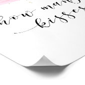 Poster Aquarelle Blush & Gold Combien de baisers (Coin)