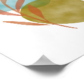 Poster Aquarelle Boho Abstrait Shapes Art (Coin)