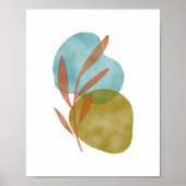 Poster Aquarelle Boho Abstrait Shapes Art (Devant)