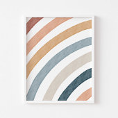 Poster Aquarelle Boho arc-en-ciel