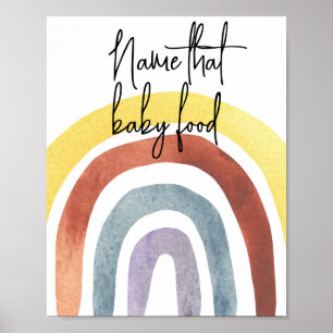 Poster Aquarelle Boho Arc-en-ciel - nom de l'alimentation