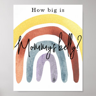Poster Aquarelle Boho Arc-en-ciel Quelle est la taille du