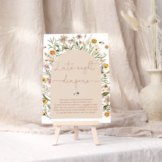 Poster Aquarelle Boho Fleur sauvage Late Night Diapeurs J