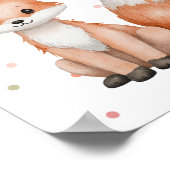 Poster Aquarelle Boho Fox Nursery Woodland Wall Art (Coin)