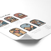 Poster Aquarelle boho l'affiche de prière du seigneur (Coin)