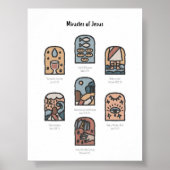 Poster aquarelle boho miracles de l'affiche de Jésus (Devant)
