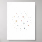 Poster Aquarelle Boho pastel stars print (Devant)