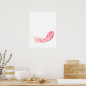 Poster Aquarelle Boho Pink Feature Imprimer (Cuisine)