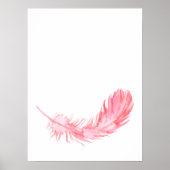 Poster Aquarelle Boho Pink Feature Imprimer (Devant)