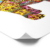 Poster Aquarelle Boho Rose Cute Elephant Décor Nursery (Coin)